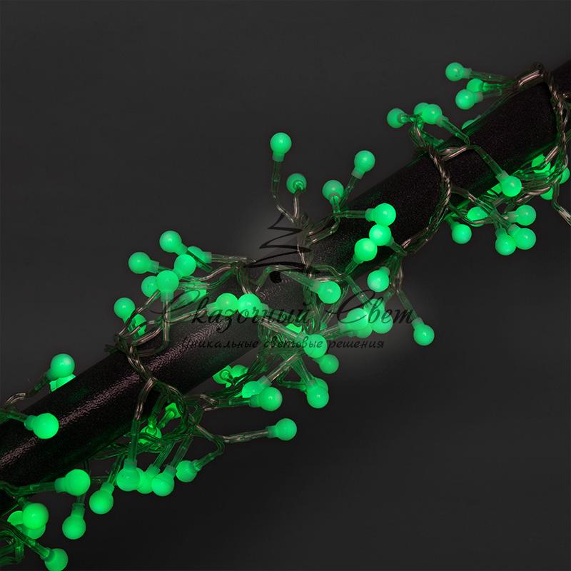 Гирлянда "Мишура LED" 3 м прозрачный ПВХ, 288 диодов, цвет зеленый - Image 5