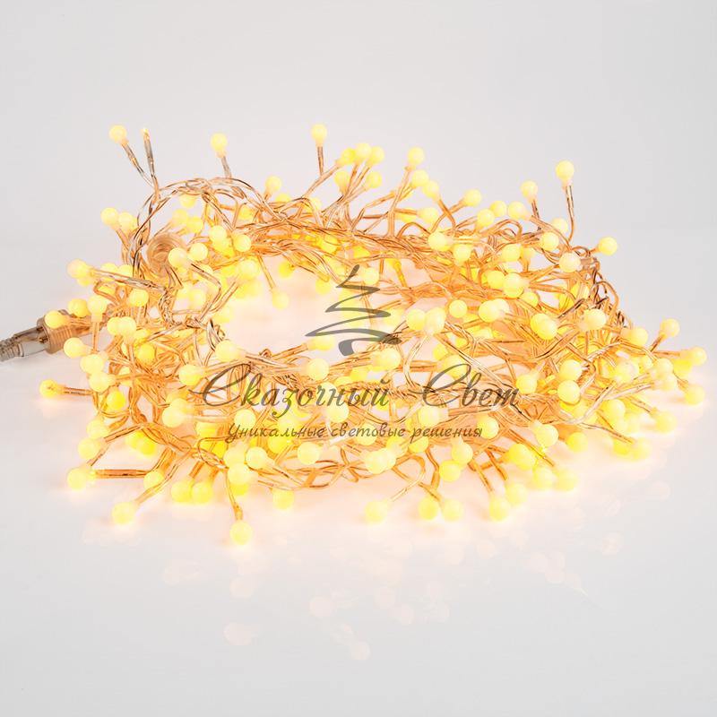 Гирлянда "Мишура LED" 3 м прозрачный ПВХ, 288 диодов, цвет ТЕПЛЫЙ БЕЛЫЙ - Image 5