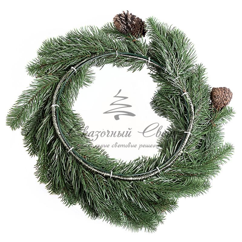 Еловый венок с шишками NEON-NIGHT Ø 45см, Литой - Image 5