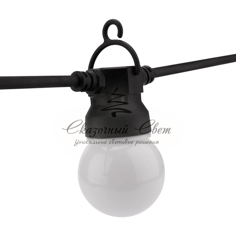 Уличная гирлянда «Лофт», черный каучук, 20 матовых ламп х 5 LED, влагостойкая IP44 - Image 5