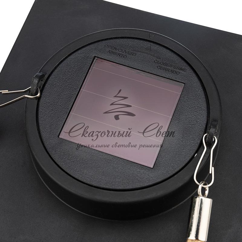 Декоративный фонарь на солнечной батарее 14х14х24 см, черный плетеный корпус, теплый белый цвет свечения NEON-NIGHT - Image 5