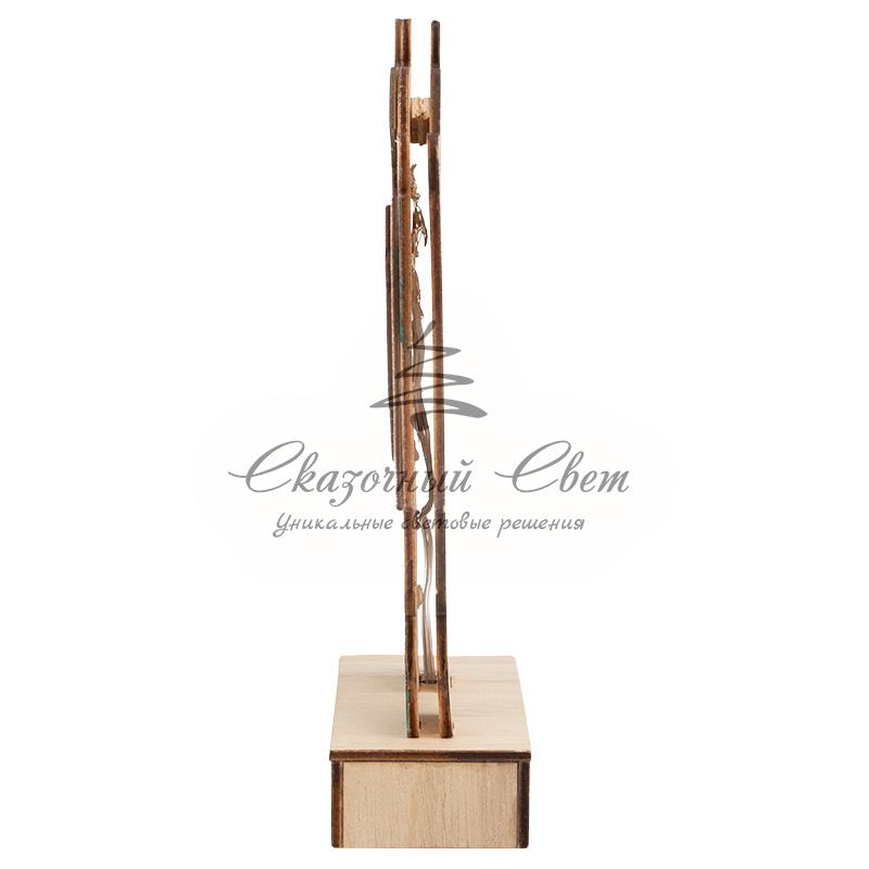 Деревянная фигурка с подсветкой «Дед Мороз» 18 см NEON-NIGHT - Image 5