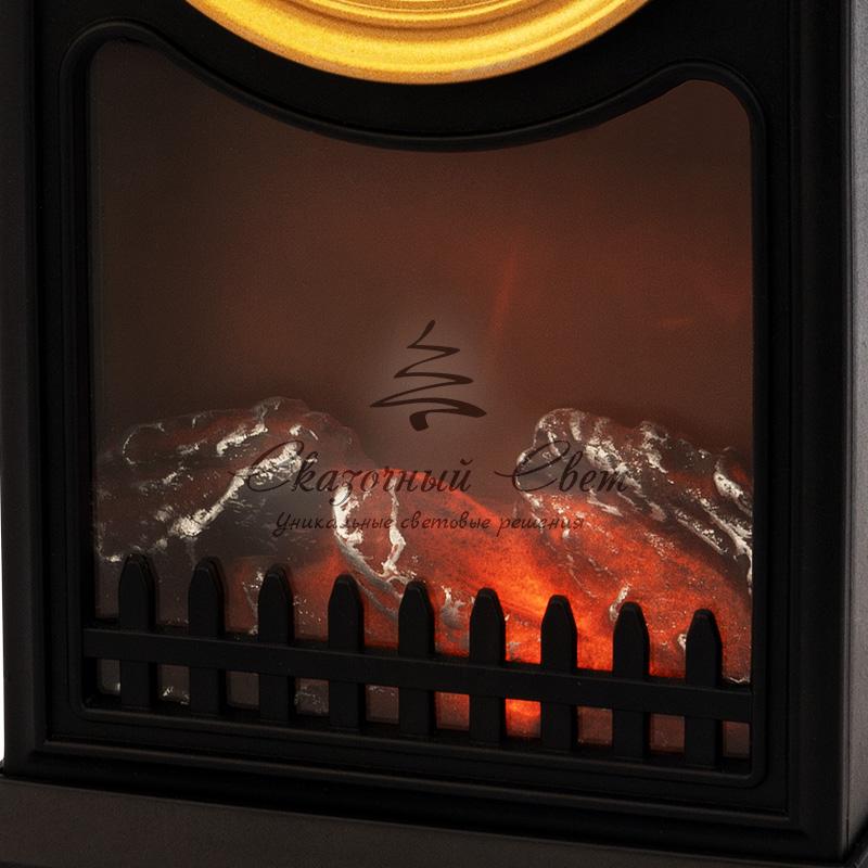 Светодиодный камин «Старинные часы» с эффектом живого огня 14,7x11,7x25 см, черный, батарейки 2хС (не в комплекте) USB NEON-NIGHT - Image 5