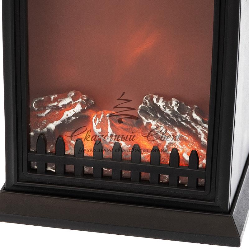 Светодиодный камин «Фьюжн» с эффектом живого огня 14,7x11,7x25 см, батарейки 2хС (не в комплекте) USB, черный - Image 5