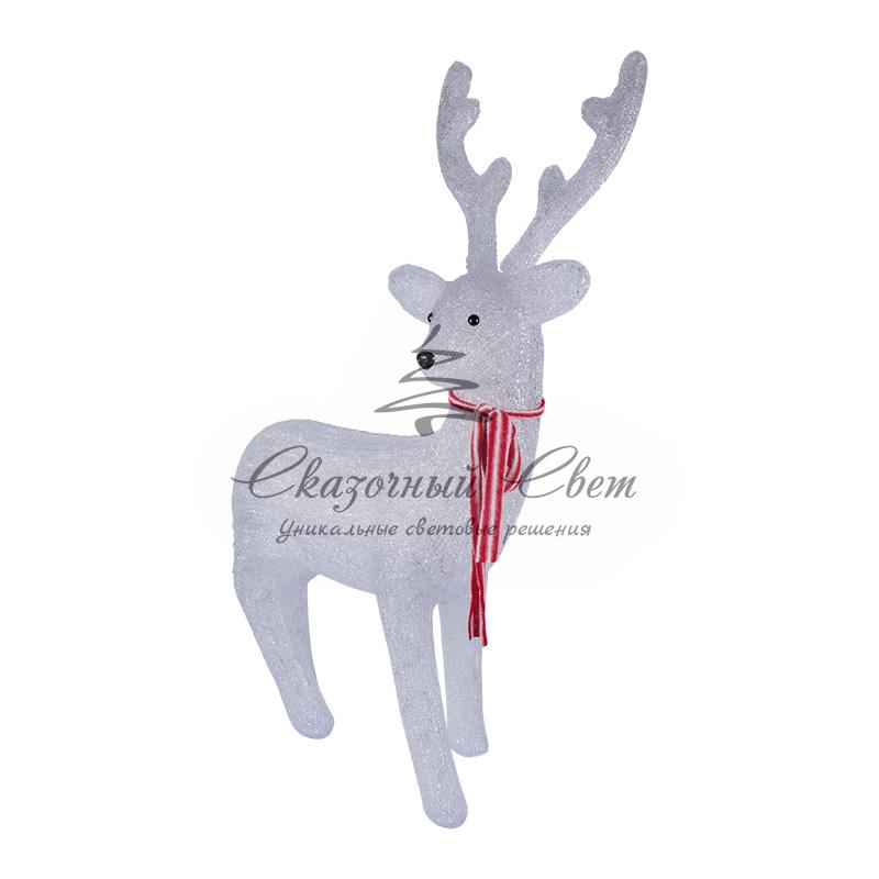 Акриловая светодиодная фигура "Северный олень" 95х69х30 см, 420 светодиодов, IP65 понижающий трансформатор в комплекте, NEON-NIGHT - Image 5