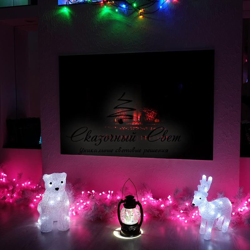 Акриловая светодиодная фигура "Оленёнок" 30х14х35 см, 4,5 В, 3 батарейки AA (не входят в комплект), 40 светодиодов, NEON-NIGHT - Image 5