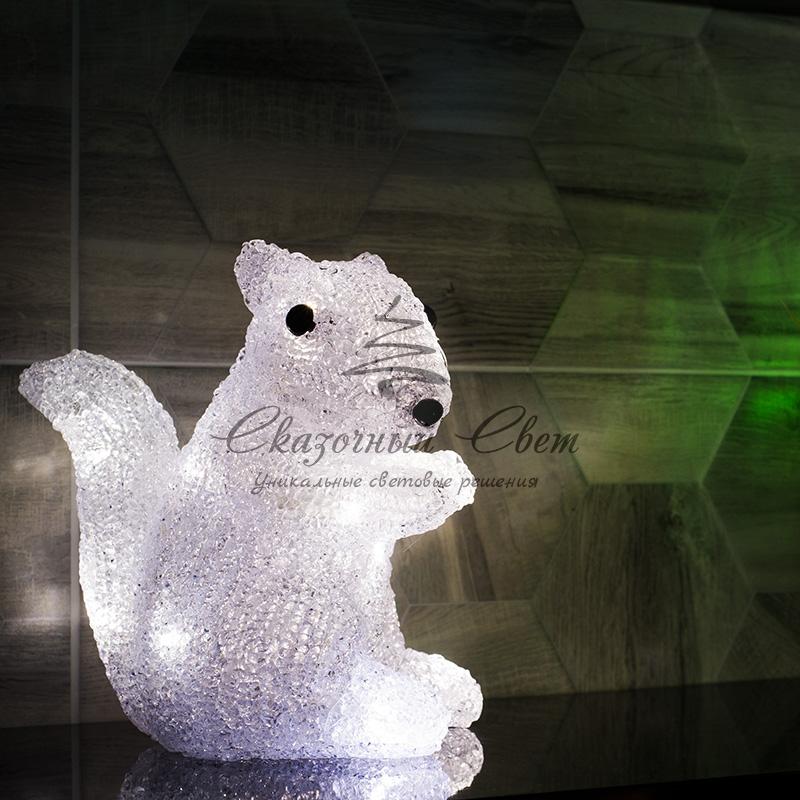 Акриловая светодиодная фигура "Белка" 17,5х12х18 см, 4,5 В, 3 батарейки AAA (не входят в комплект), 12 светодиодов, NEON-NIGHT - Image 5