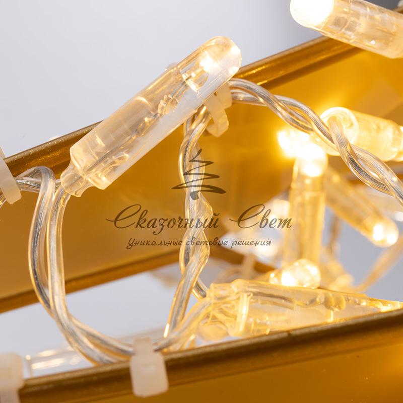 Светодиодная фигура «Звезда» 50 см, 80 светодиодов, с трубой и подвесом, цвет свечения теплый белый NEON-NIGHT - Image 5