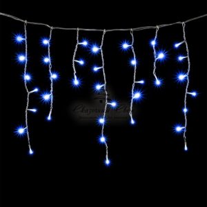 Гирлянда Бахрома 3 x 0,5 м Синяя, 150 LED, Провод Прозрачный Силикон, IP65