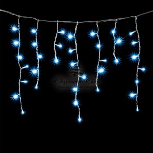 Гирлянда Бахрома 3 x 0,5 м Небесно-Голубая, 150 LED, Провод Прозрачный Силикон, IP65