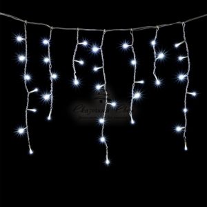 Гирлянда Бахрома 3 x 0,5 м Белая, 150 LED, Провод Прозрачный Силикон, IP65