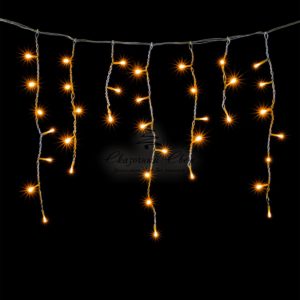 Гирлянда Бахрома 3 x 0,5 м Желтая, 150 LED, Провод Прозрачный Силикон, IP65