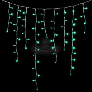 Гирлянда Бахрома 3,2 x 0,9 м Аква, 232 LED, Провод Прозрачный Силикон, IP65