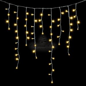 Гирлянда Бахрома 5 x 0,9 м Шампань, 348 LED, Провод Прозрачный Силикон, IP65