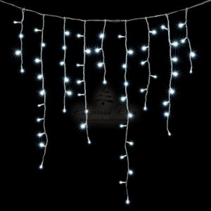 Гирлянда Бахрома 5 x 0,9 м Белая, 348 LED, Провод Прозрачный Силикон, IP65