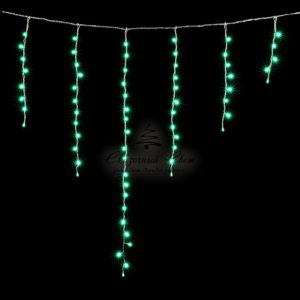 Гирлянда Бахрома 1 x 1 м Аква, 65 LED, Провод Прозрачный Силикон, IP65