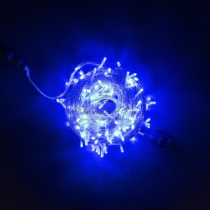 Гирлянда Нить 20м Синяя 24В, 200 LED, Провод Прозрачный Силикон, IP65
