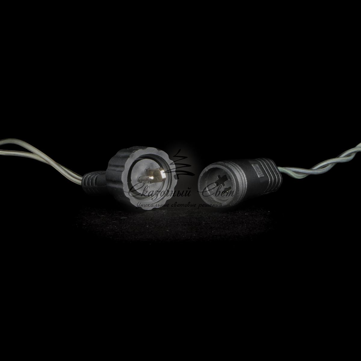 Гирлянда Нить 20м Синяя 24В, 200 LED, Провод Прозрачный Силикон, IP65 - Image 3