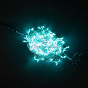 Гирлянда Нить 20м Аква с Возможностью Управления 24В, 200 LED, Провод Прозрачный Силикон, IP65