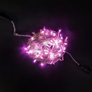 Гирлянда Нить 20м Светло-Розовая с Возможностью Управления 24В, 200 LED, Провод Прозрачный Силикон, IP65