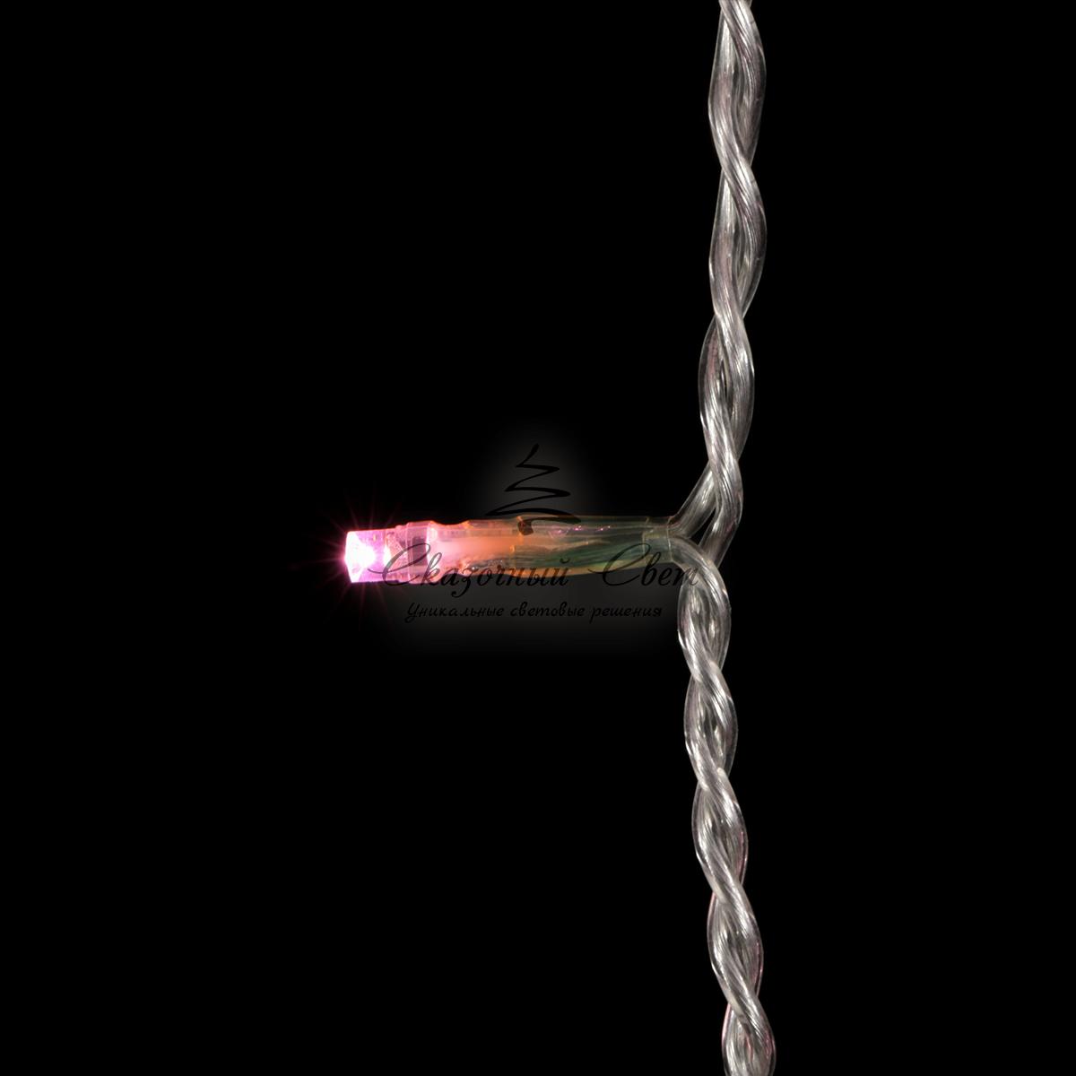 Гирлянда Нить 20м Светло-Розовая с Возможностью Управления 24В, 200 LED, Провод Прозрачный Силикон, IP65 - Image 2