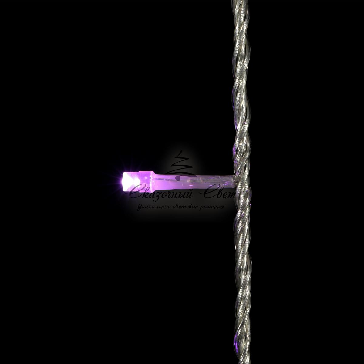 Гирлянда Нить 20м Лиловая с Возможностью Управления 24В, 200 LED, Провод Прозрачный Силикон, IP65 - Image 2