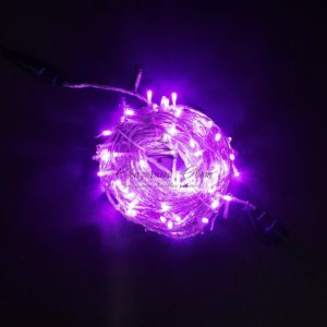 Гирлянда Нить 20м Пурпурная с Возможностью Управления 24В, 200 LED, Провод Прозрачный Силикон, IP65