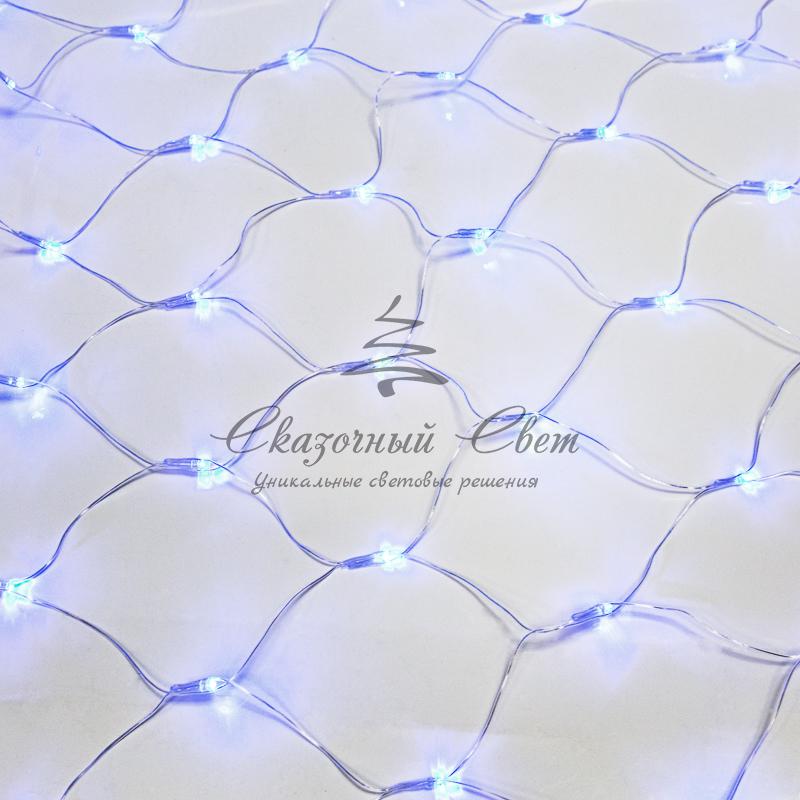 Гирлянда "Сеть" 1,5х1,5м, прозрачный ПВХ, 150 LED Синие - Image 6