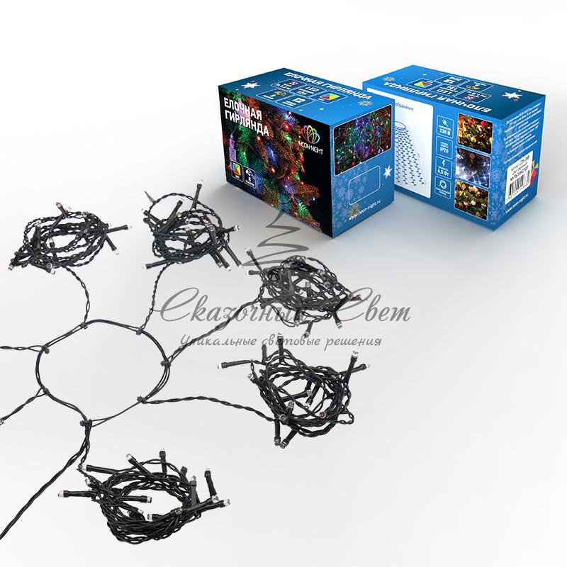 Елочная гирлянда с кольцом, 7 нитей по 1,8 метра, цвет диодов мультиколор, не соединяется - Image 6