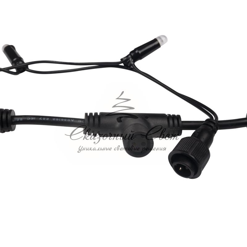 Гирлянда "Светодиодный Дождь" 2х1,5м, постоянное свечение, черный провод, 230 В, диоды СИНИЕ - Image 6