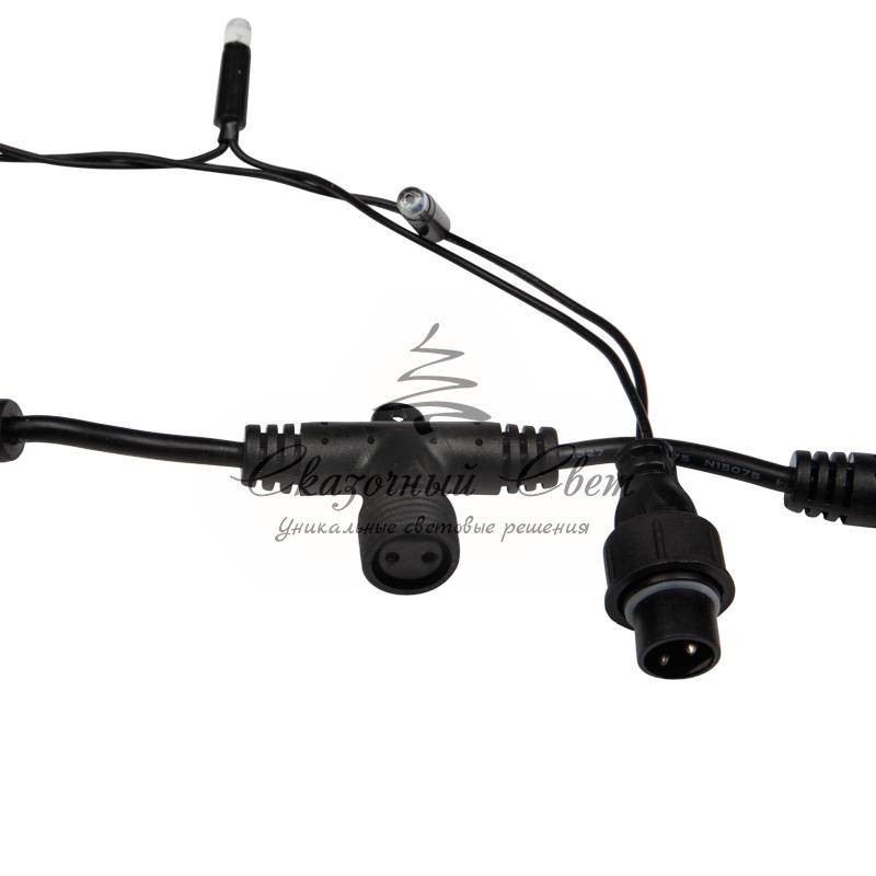 Гирлянда "Светодиодный Дождь" 2х3м, постоянное свечение, черный провод, 230 В, диоды БЕЛЫЕ - Image 6