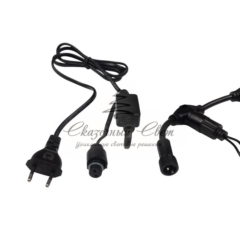 Гирлянда "Светодиодный Дождь" 2х1,5м, эффект мерцания, черный провод, 230 В, диоды БЕЛЫЕ - Image 6