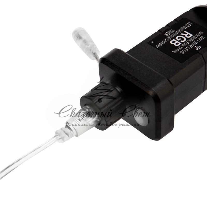 «Дождь» (занавес) Wi-Fi 3х3 м, прозрачный ПВХ, 180 LED RGB, не соединяется - Image 6