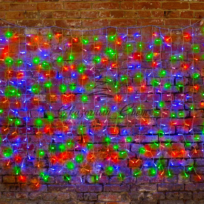 Гирлянда "Светодиодный Дождь" 2х1,5м, прозрачный провод, 230 В, диоды RGB, свечение с динамикой при приобретении контроллера 245-907 - Image 6
