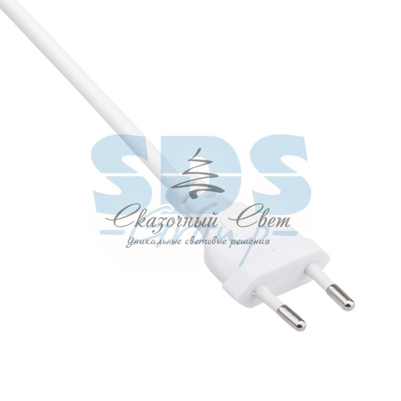 Гирлянда Айсикл (бахрома) светодиодный, 2,4 х 0,6 м, белый провод, 230 В, диоды ТЕПЛЫЙ БЕЛЫЙ, 76 LED - Image 6