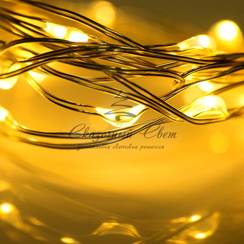 Гирлянда светодиодная «Роса» 2 м, 20 LED, теплое белое свечение NEON-NIGHT - Image 6