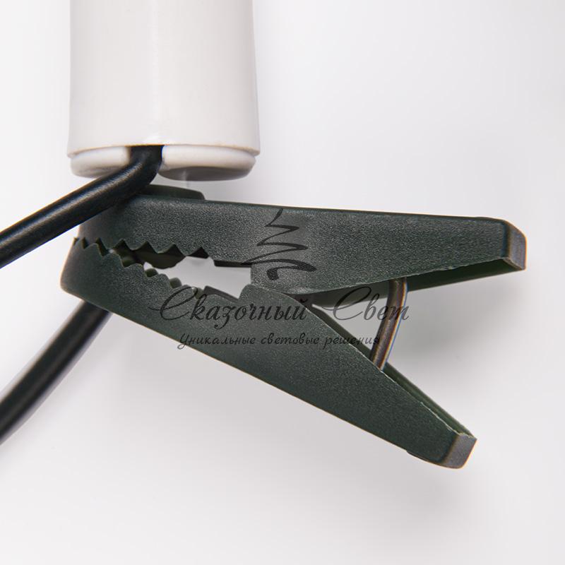 Гирлянда "Свечи" 4м, темно-зеленый ПВХ, 20 LED ТЕПЛЫЙ БЕЛЫЙ - Image 6