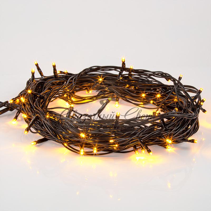 Гирлянда "Твинкл Лайт" 10 м, черный ПВХ, 100 диодов, цвет оранжевый - Image 6