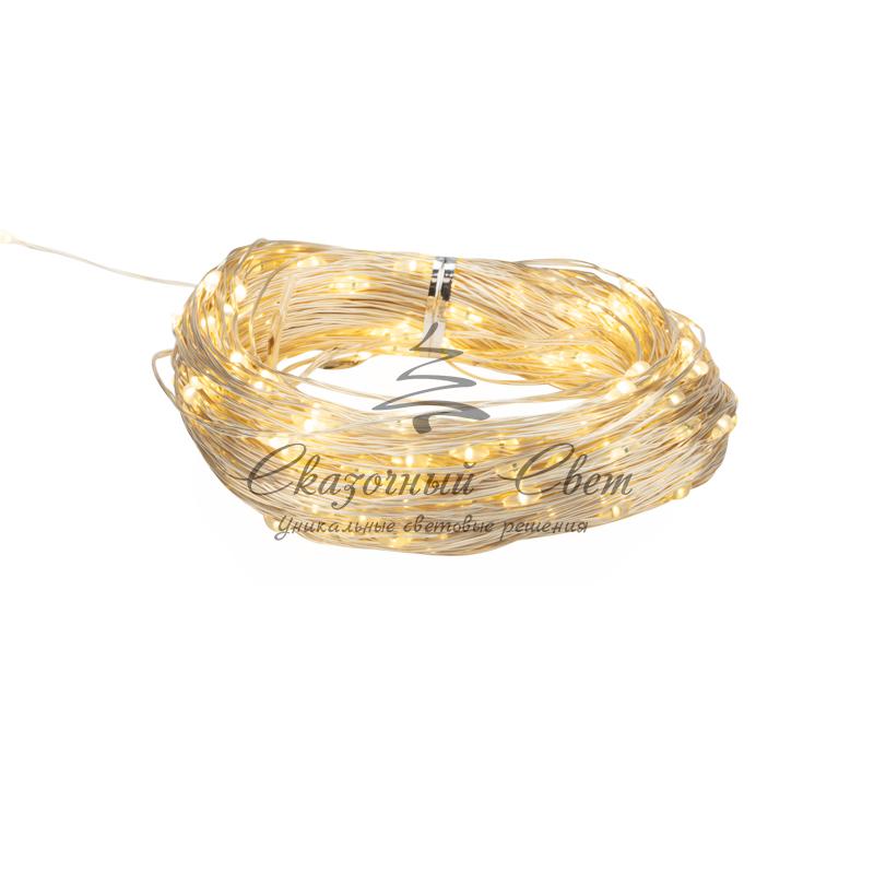 Гирлянда «Роса» с трансформатором 20 м, 200 LED, теплое белое свечение NEON-NIGHT - Image 6