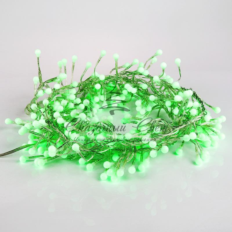 Гирлянда "Мишура LED" 3 м прозрачный ПВХ, 288 диодов, цвет зеленый - Image 6
