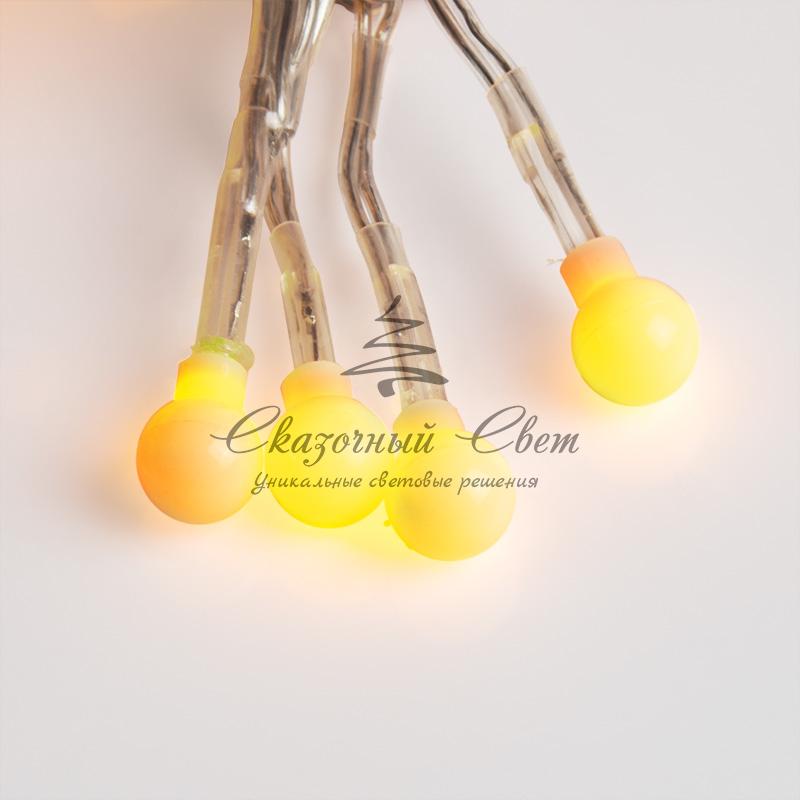 Гирлянда "Мишура LED" 3 м прозрачный ПВХ, 288 диодов, цвет ТЕПЛЫЙ БЕЛЫЙ - Image 6