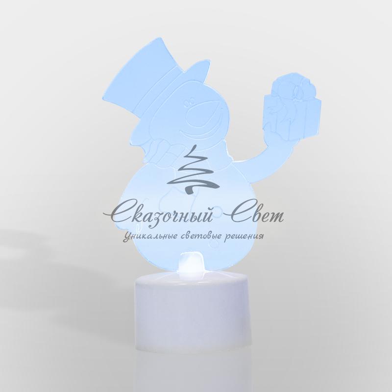 Фигура светодиодная на подставке "Снеговик с подарком 2D", RGB - Image 6