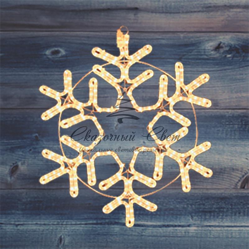 Фигура "Снежинка" цвет ТЕПЛЫЙ БЕЛЫЙ, размер 55*55 см NEON-NIGHT - Image 6