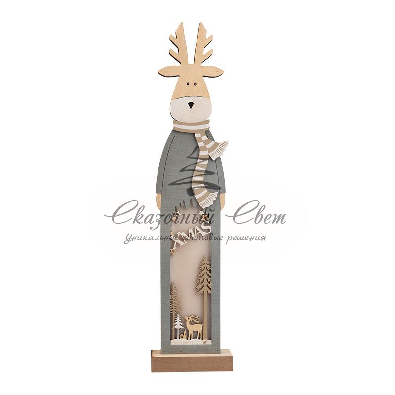 Деревянная фигурка с подсветкой «Рождественский олень» 11х5х47 см - Image 6