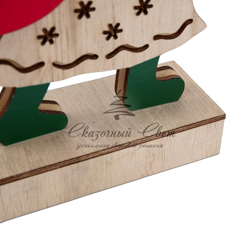 Деревянная фигурка с подсветкой «Дед Мороз» 18 см NEON-NIGHT - Image 6