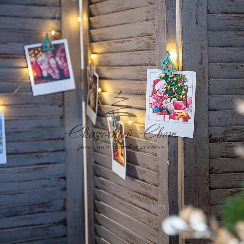 Деревянные прищепки «Новогодняя ель» 14.5x4.5x1.6 cм, 6 шт. NEON-NIGHT - Image 6