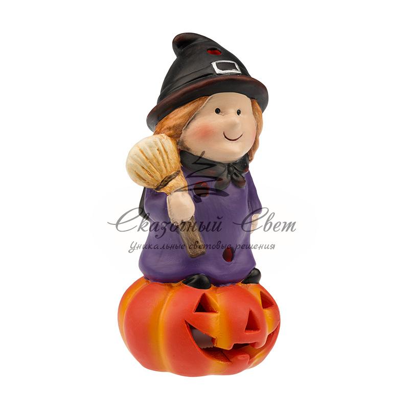 Керамическая фигурка «Ведьма на тыкве» 8х8х14.8 см - Image 6