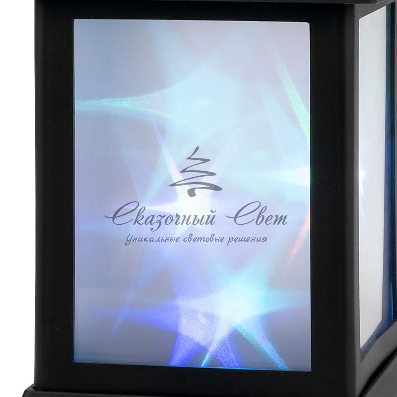 Декоративный фонарь 11х11х22,5 см, черный корпус, цвет свечения RGB с эффектом мерцания NEON-NIGHT - Image 6