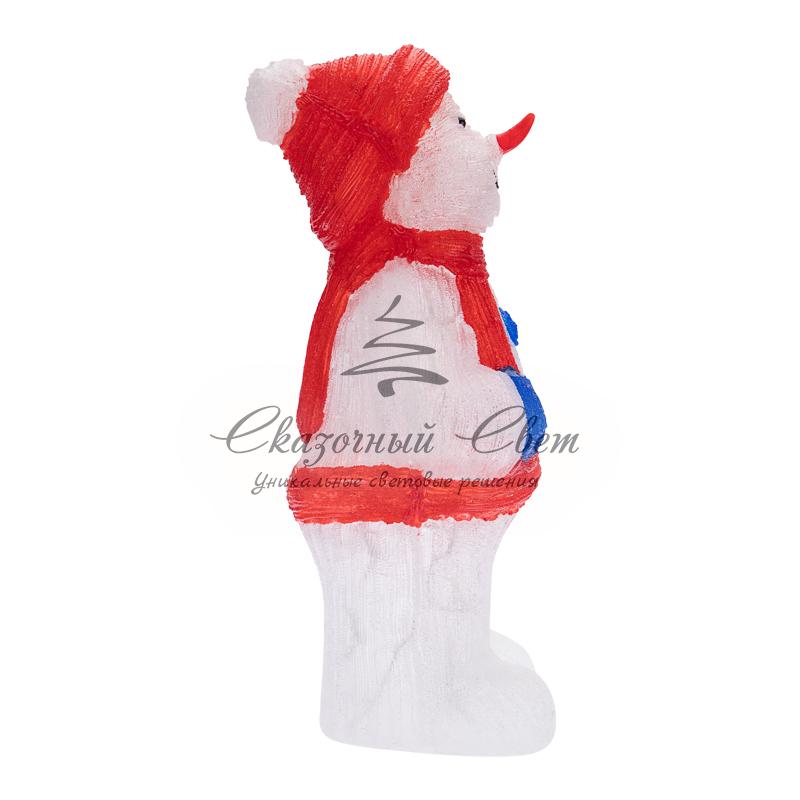 Акриловая светодиодная фигура «Снеговик в синих варежках» 31х25х59 см, IP65, понижающий трансформатор в комплекте NEON-NIGHT - Image 6