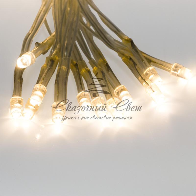 Гирлянда "Сеть" 1,5х1,5м, прозрачный ПВХ, 150 LED ТЕПЛЫЙ БЕЛЫЙ - Image 7